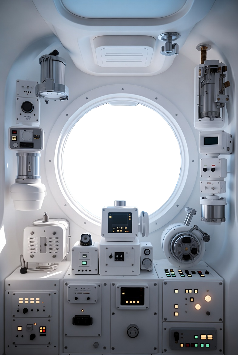 우주선 내부 투명창